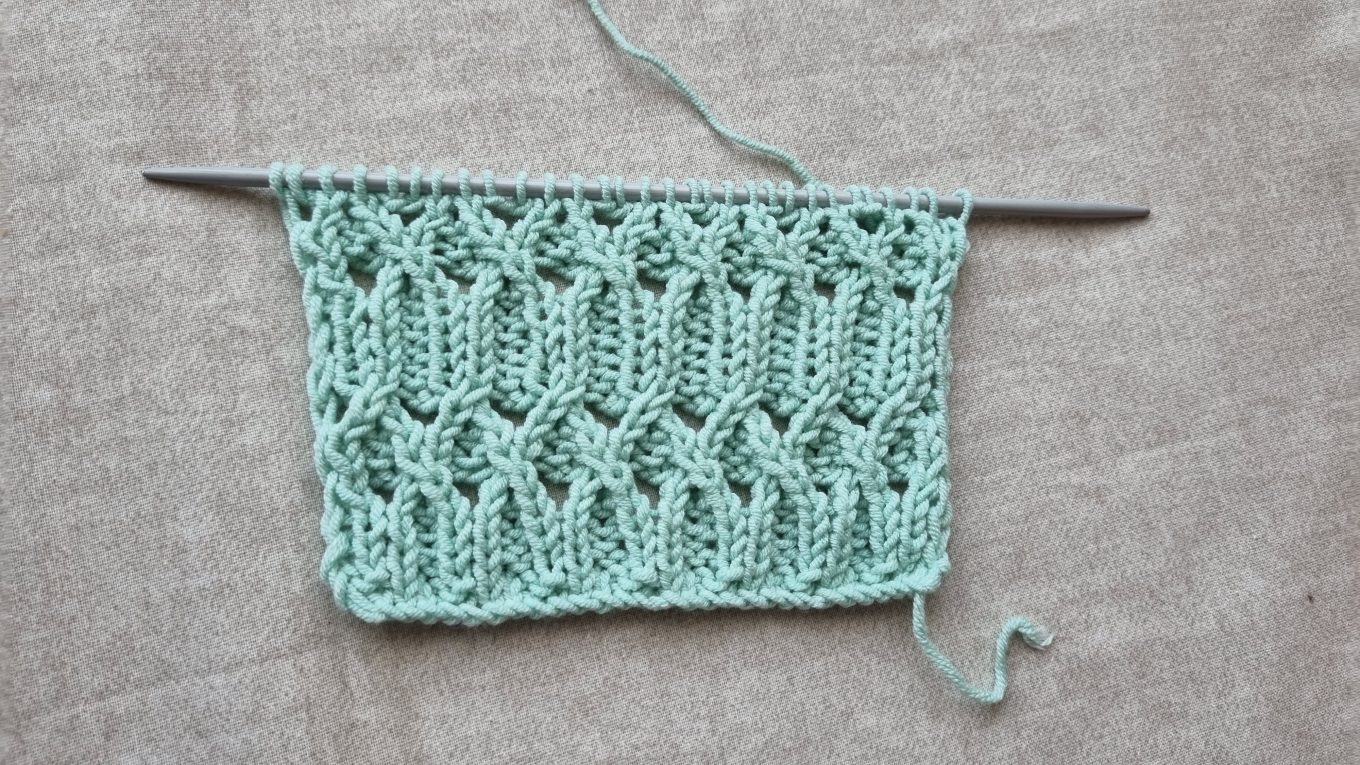 İki şiş zarif örgü modeli